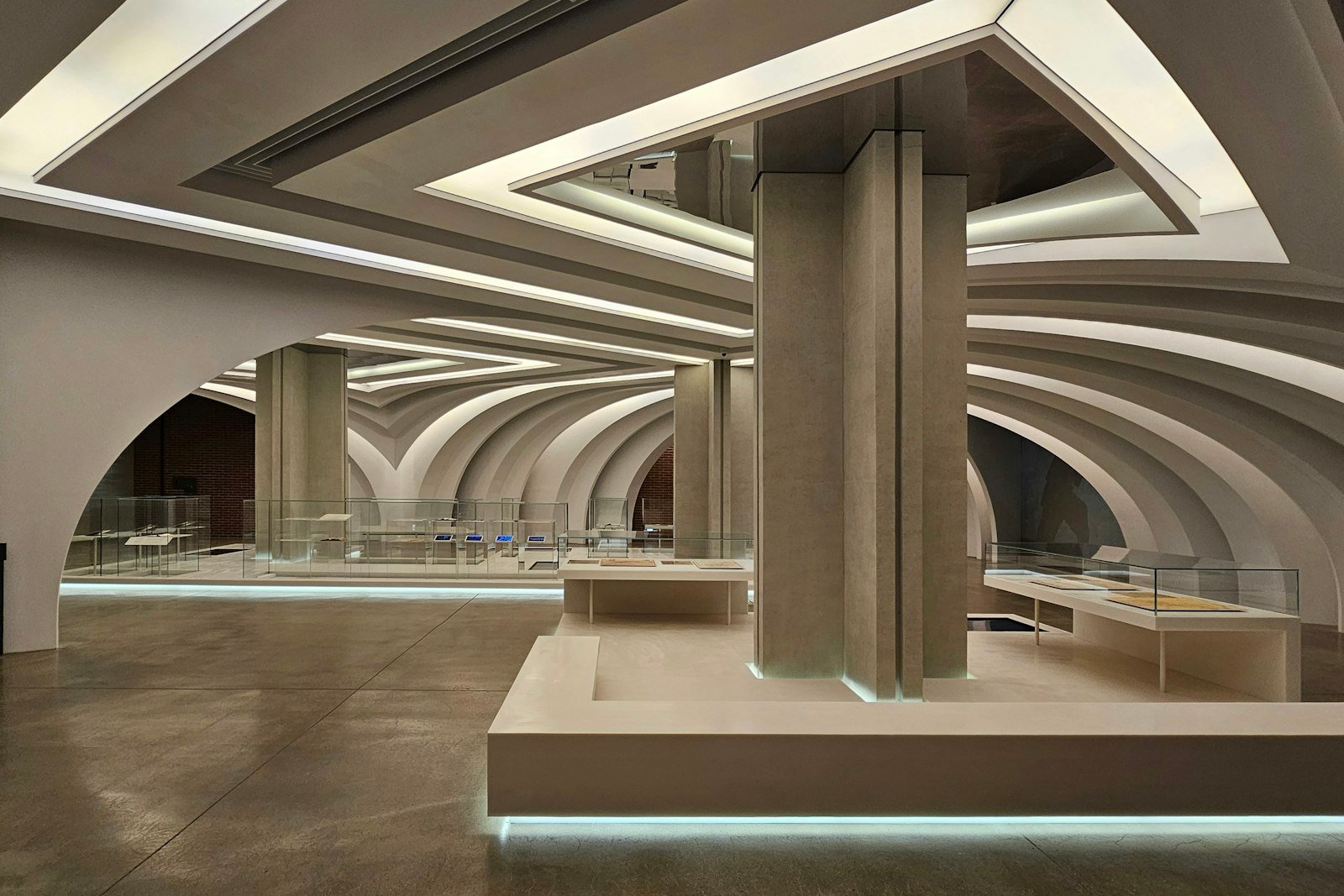 Futuristic exhibition space