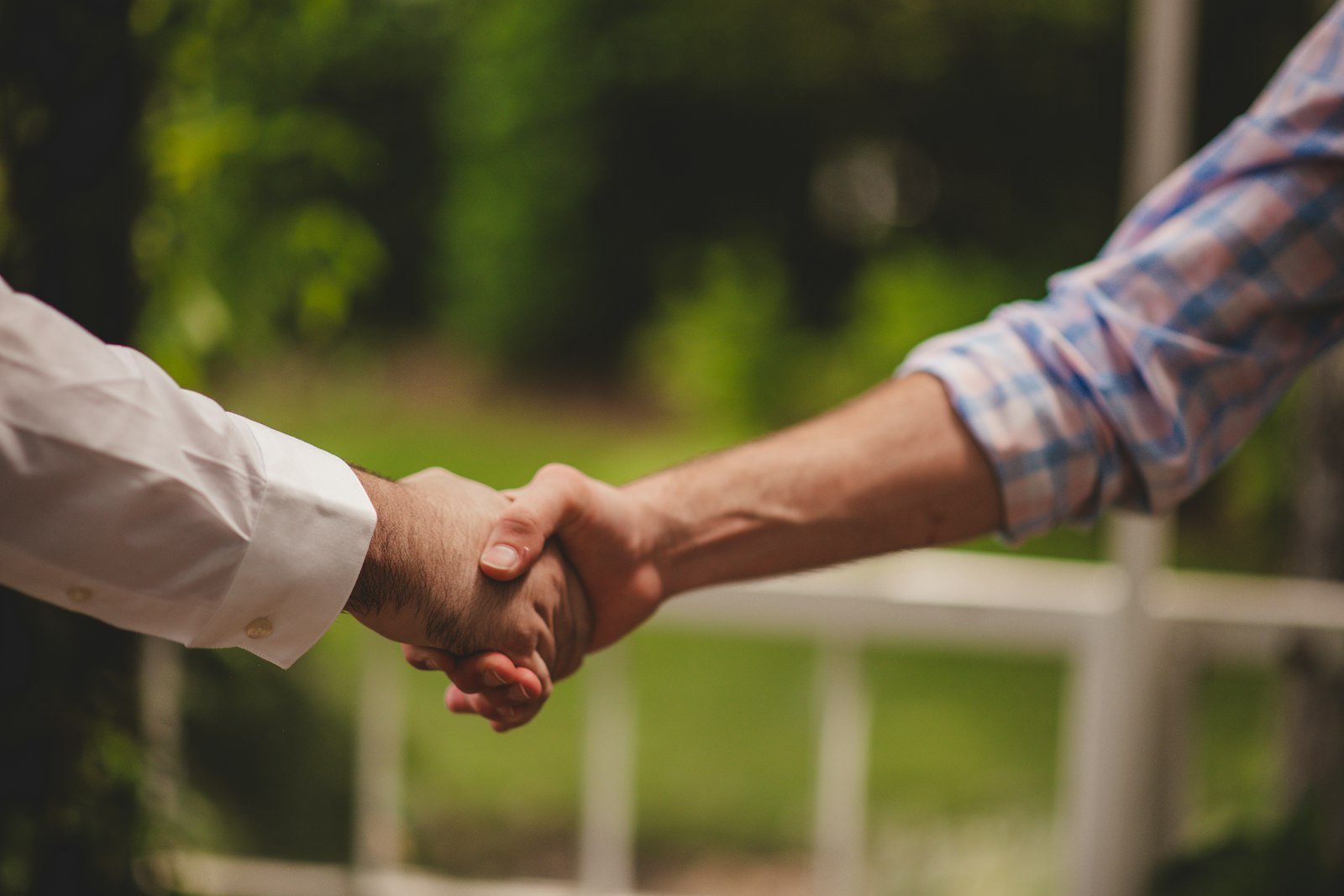 Handshake outdoors
