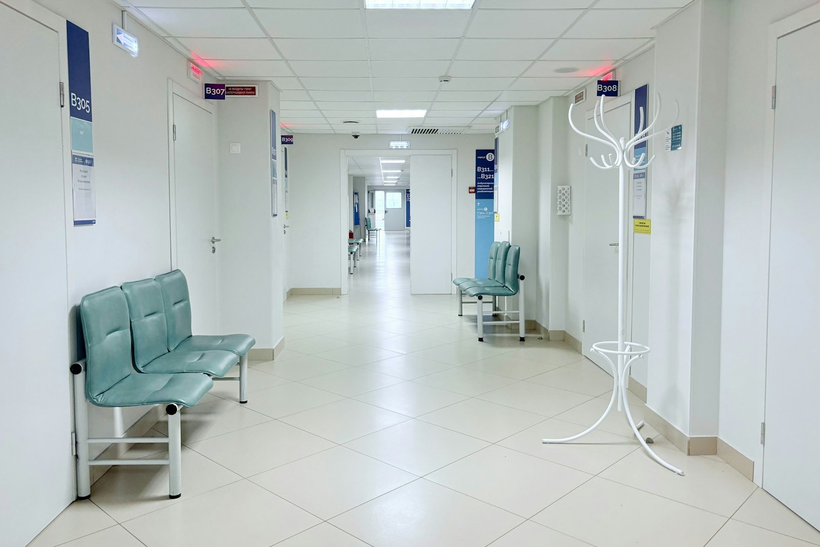 Clean hospital corridor
